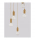 Veda 5 Light Cluster Pendant Ceiling Light Brass Metal Clear Glass LED G9-6