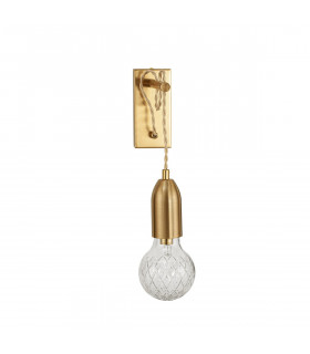 Veda Wall Lamp Brass Metal Clear Glass LED G9-1