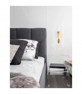 Veda Wall Lamp Brass Metal Clear Glass LED G9-2