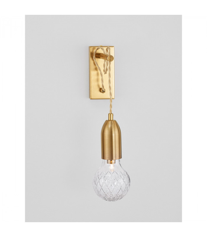 Veda Wall Lamp Brass Metal Clear Glass LED G9-4