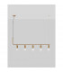 Veda 5 Light Bar Pendant Ceiling Light Brass Metal Clear Glass LED G9-4