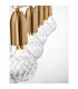 Veda 5 Light Bar Pendant Ceiling Light Brass Metal Clear Glass LED G9-5