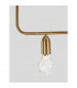 Veda 5 Light Bar Pendant Ceiling Light Brass Metal Clear Glass LED G9-8
