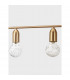 Veda 5 Light Bar Pendant Ceiling Light Brass Metal Clear Glass LED G9-10
