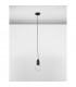 Veda Slim Pendant Ceiling Light Black Metal Clear Glass LED G9-2