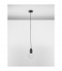 Veda Slim Pendant Ceiling Light Black Metal Clear Glass LED G9-3
