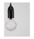 Veda Slim Pendant Ceiling Light Black Metal Clear Glass LED G9-4