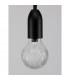 Veda Slim Pendant Ceiling Light Black Metal Clear Glass LED G9-5