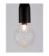 Veda Slim Pendant Ceiling Light Black Metal Clear Glass LED G9-6