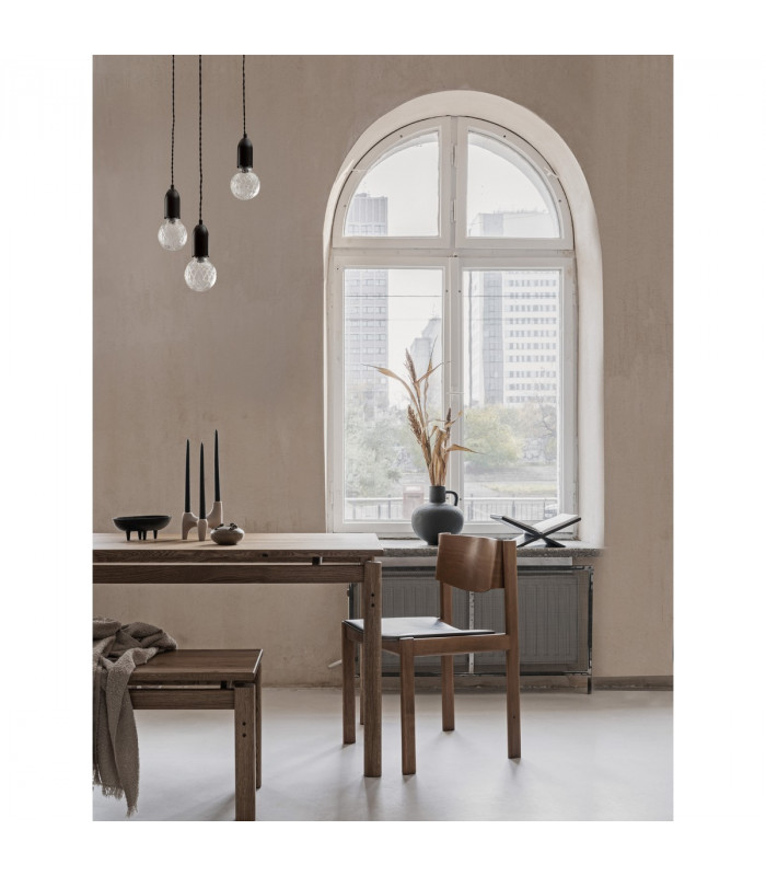 Veda 3 Light Cluster Pendant Ceiling Light Black Metal Clear Glass LED G9-2