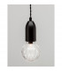 Veda 3 Light Cluster Pendant Ceiling Light Black Metal Clear Glass LED G9-10