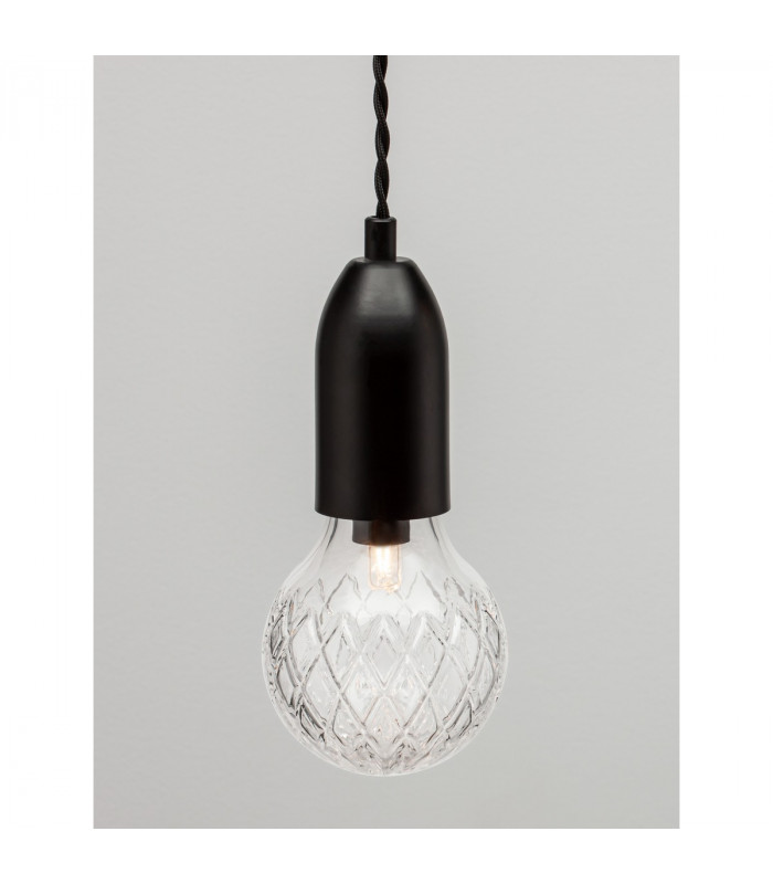 Veda 3 Light Cluster Pendant Ceiling Light Black Metal Clear Glass LED G9-10
