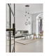 Veda 5 Light Cluster Pendant Ceiling Light Black Metal Clear Glass LED G9-2