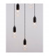 Veda 5 Light Cluster Pendant Ceiling Light Black Metal Clear Glass LED G9-5