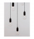 Veda 5 Light Cluster Pendant Ceiling Light Black Metal Clear Glass LED G9-6