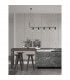 Veda 5 Light Bar Pendant Ceiling Light Black Metal Clear Glass LED G9-2