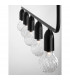 Veda 5 Light Bar Pendant Ceiling Light Black Metal Clear Glass LED G9-7