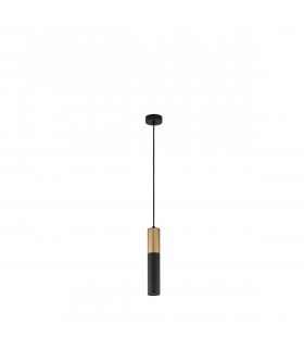 Pogno 5.6cm Long Slim Pendant Ceiling Light Sandy Black Gold Aluminium LED GU10 1x10W-1