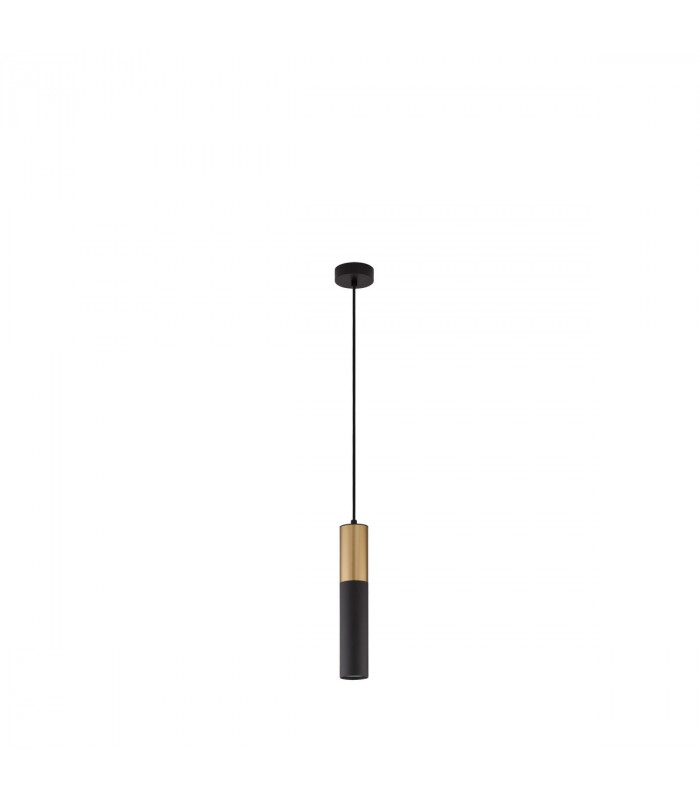 Pogno 5.6cm Long Slim Pendant Ceiling Light Sandy Black Gold Aluminium LED GU10 1x10W-1