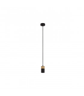 Pogno 5.6cm Slim Pendant Ceiling Light Sandy Black Gold Aluminium LED GU10 1x10W-1