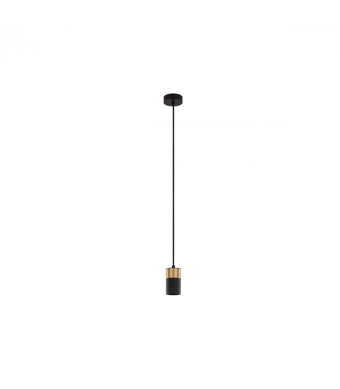 Pogno 5.6cm Slim Pendant Ceiling Light Sandy Black Gold Aluminium LED GU10 1x10W-1