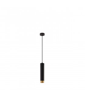 Pogno 5.9cm Long Slim Pendant Ceiling Light Sandy Black Gold Aluminium LED GU10 1x10W-1