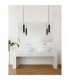 Pogno 5.9cm Long Slim Pendant Ceiling Light Sandy Black Gold Aluminium LED GU10 1x10W-2