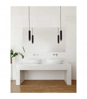 Pogno 5.9cm Long Slim Pendant Ceiling Light Sandy Black Gold Aluminium LED GU10 1x10W-2