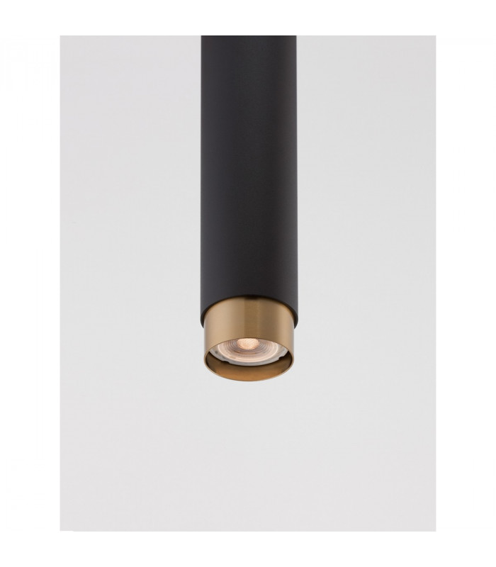 Pogno 5.9cm Long Slim Pendant Ceiling Light Sandy Black Gold Aluminium LED GU10 1x10W-6