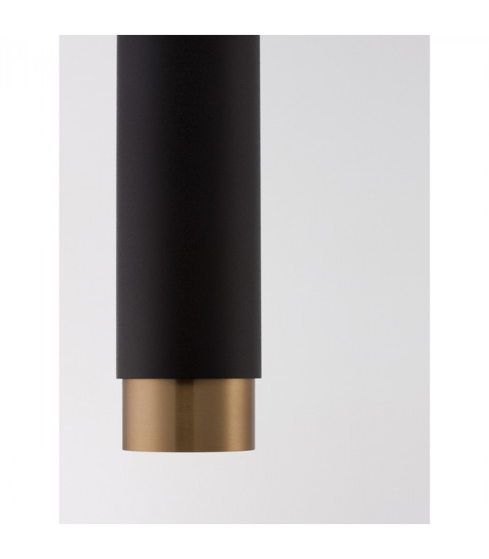 Pogno 5.9cm Long Slim Pendant Ceiling Light Sandy Black Gold Aluminium LED GU10 1x10W-7