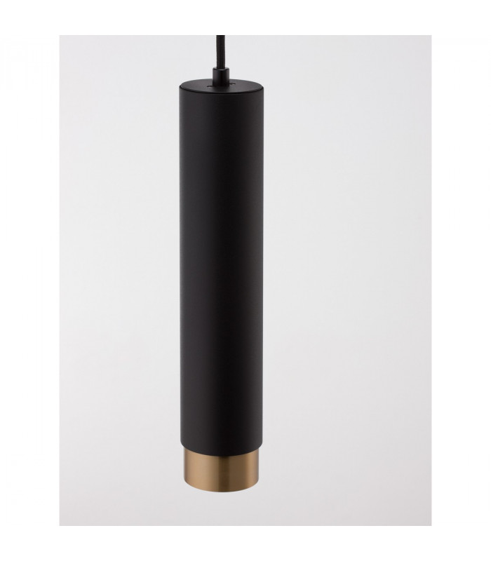 Pogno 5.9cm Long Slim Pendant Ceiling Light Sandy Black Gold Aluminium LED GU10 1x10W-8