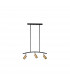 Pogno 3 Light Bar Pendant Ceiling Light Black Gold Aluminium LED GU10 3x10W-1