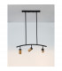 Pogno 3 Light Bar Pendant Ceiling Light Black Gold Aluminium LED GU10 3x10W-3