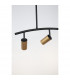 Pogno 3 Light Bar Pendant Ceiling Light Black Gold Aluminium LED GU10 3x10W-4