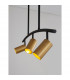 Pogno 3 Light Bar Pendant Ceiling Light Black Gold Aluminium LED GU10 3x10W-5