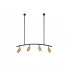 Pogno 4 Light Bar Pendant Ceiling Light Black Gold Aluminium LED GU10 4x10W-1