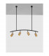 Pogno 4 Light Bar Pendant Ceiling Light Black Gold Aluminium LED GU10 4x10W-2