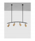 Pogno 4 Light Bar Pendant Ceiling Light Black Gold Aluminium LED GU10 4x10W-3
