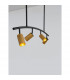 Pogno 4 Light Bar Pendant Ceiling Light Black Gold Aluminium LED GU10 4x10W-5