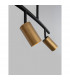 Pogno 4 Light Bar Pendant Ceiling Light Black Gold Aluminium LED GU10 4x10W-6