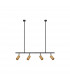 Pogno 4 Light Bar Pendant Ceiling Light Black Gold Aluminium LED GU10 4x10W-1