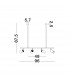 Pogno 4 Light Bar Pendant Ceiling Light Black Gold Aluminium LED GU10 4x10W-2