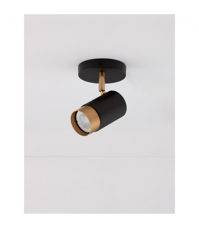 Pogno Single Spotlight Sandy black Gold Aluminium LED GU10 1x10W-3