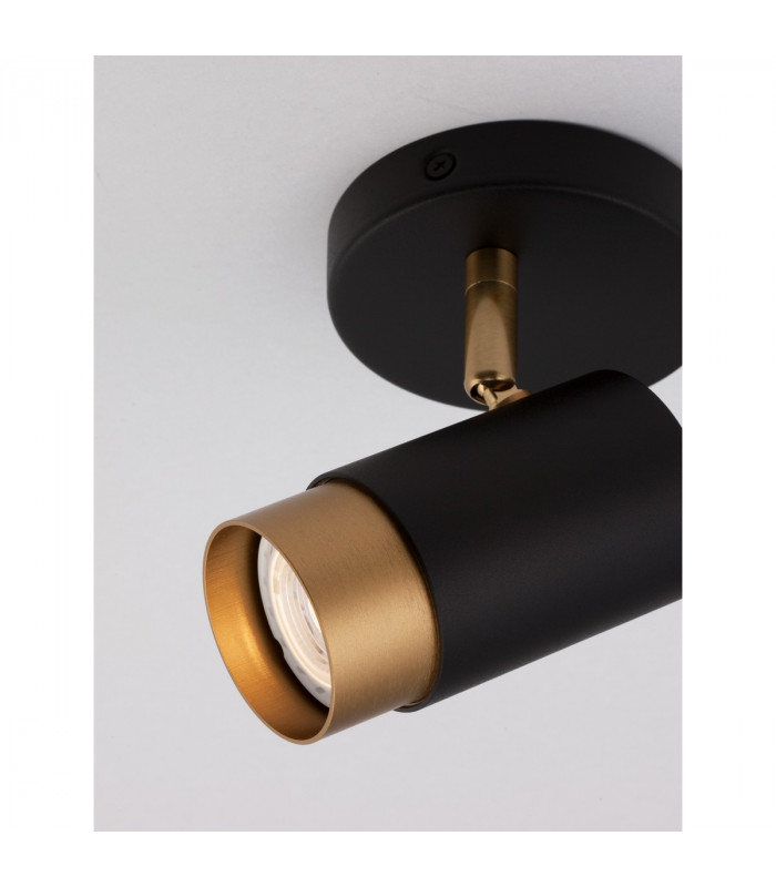 Pogno Single Spotlight Sandy black Gold Aluminium LED GU10 1x10W-5