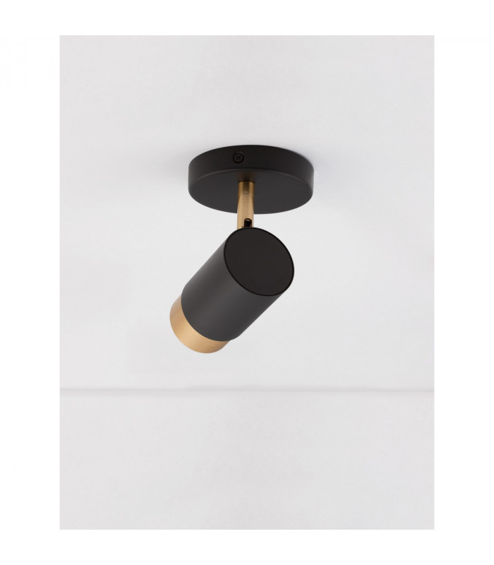 Pogno Single Spotlight Sandy black Gold Aluminium LED GU10 1x10W-6