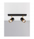 Pogno 2 Light Twin Ceiling Spotlight Sandy black Gold Aluminium LED GU10 2x10W-3