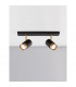 Pogno 2 Light Twin Ceiling Spotlight Sandy black Gold Aluminium LED GU10 2x10W-4