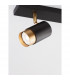 Pogno 2 Light Twin Ceiling Spotlight Sandy black Gold Aluminium LED GU10 2x10W-6