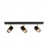Pogno 3 Light Ceiling Spotlight Bar Sandy black Gold Aluminium LED GU10 3x10W-1