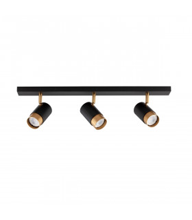 Pogno 3 Light Ceiling Spotlight Bar Sandy black Gold Aluminium LED GU10 3x10W-1